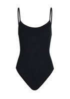 Hunza G Pamela Seersucker Swimsuit - Black - One Size