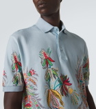 Etro Printed cotton piqué polo shirt