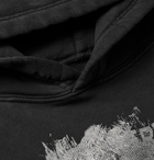 Reese Cooper® - Logo-Appliquéd Printed Loopback Cotton-Jersey Hoodie - Black