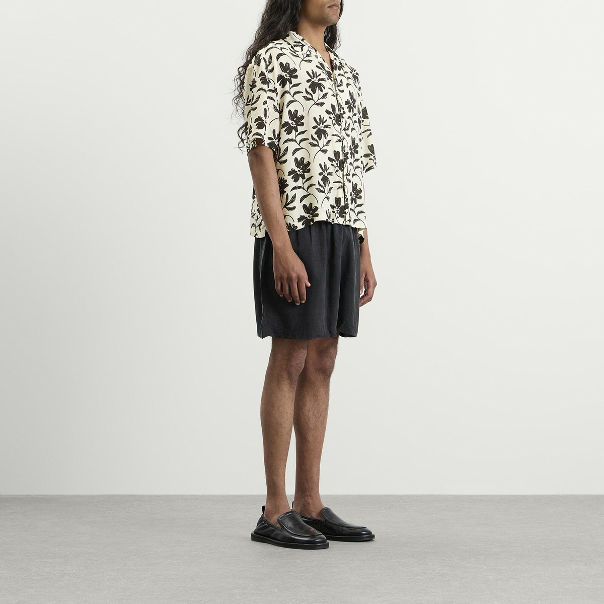 MKI Men's Floral Linen Vacation Shirt in Raw
