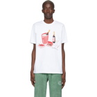 Casablanca SSENSE Exclusive White Champagne and Cigars T-Shirt