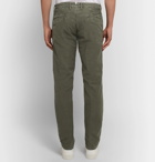 Incotex - Slim-Fit Stretch-Cotton Trousers - Men - Army green