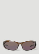 Balenciaga - Reverse Xpander Sunglasses in Brown