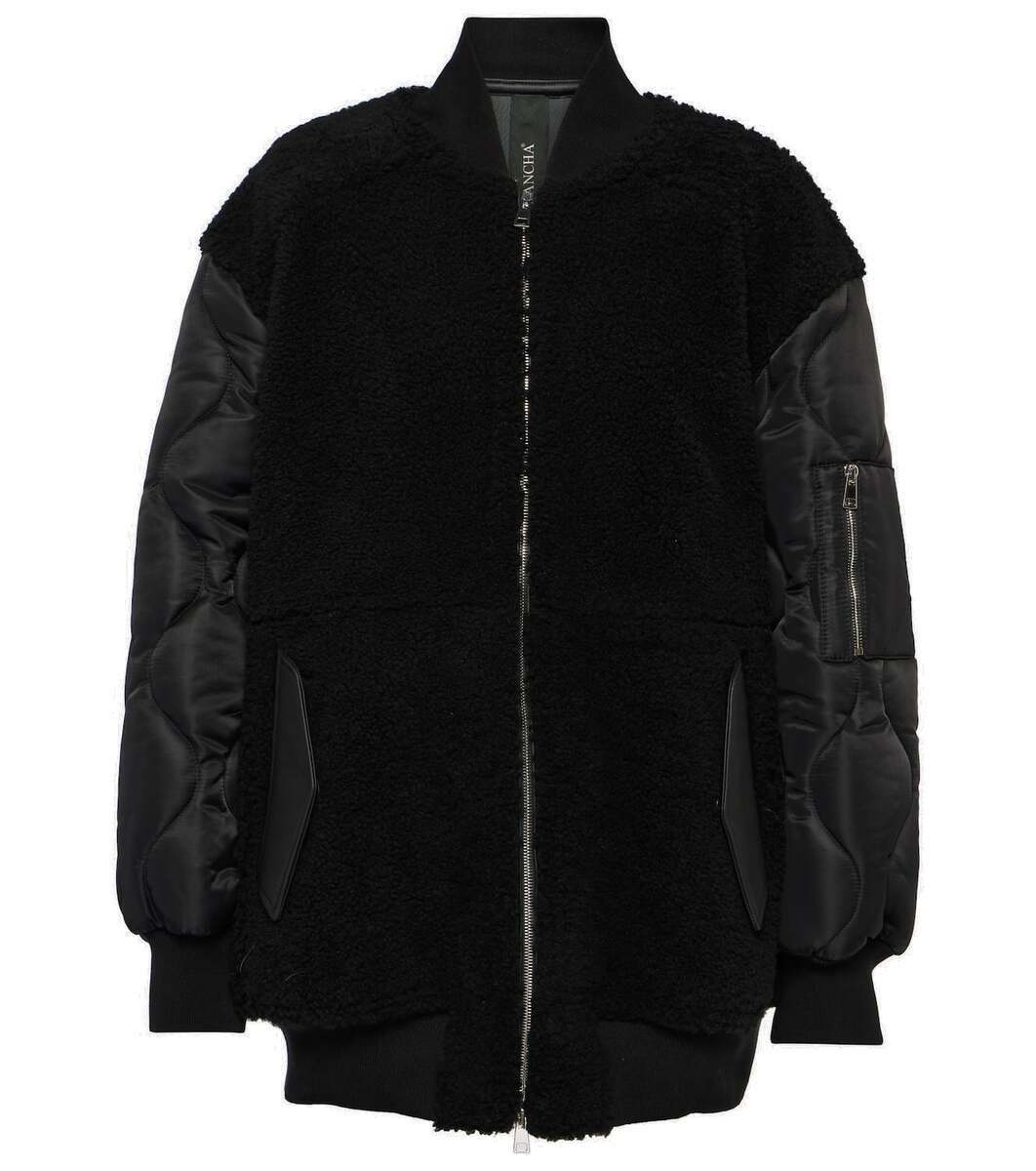 Photo: Blancha Shearling and leather bomber jacket