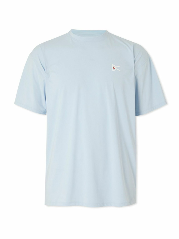 Photo: DISTRICT VISION - Logo-Print Stretch-Jersey T-Shirt - Blue