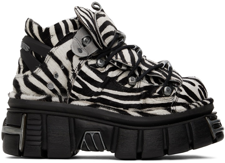Photo: VETEMENTS Black & White Newrock Edition Platform Sneakers