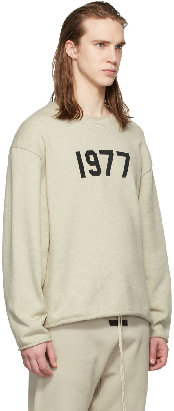 Essentials Beige Raw Edge '1977' Sweater Essentials