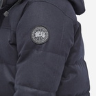 Canada Goose Men's Dynaluxe Wool Macmillan Parka Jacket in Atlantic Navy Melange