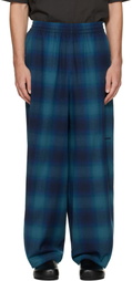 We11done Blue Flannel Lounge Pants