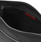 Valentino - Valentino Garavani Leather-Trimmed Shell Messenger Bag - Men - Black