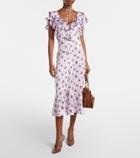 Dorothee Schumacher Shiny Daydream floral silk satin midi dress