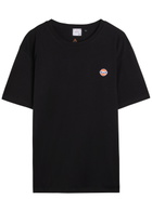 AN-Y1 Logo-embroidered Cotton T-shirt Black