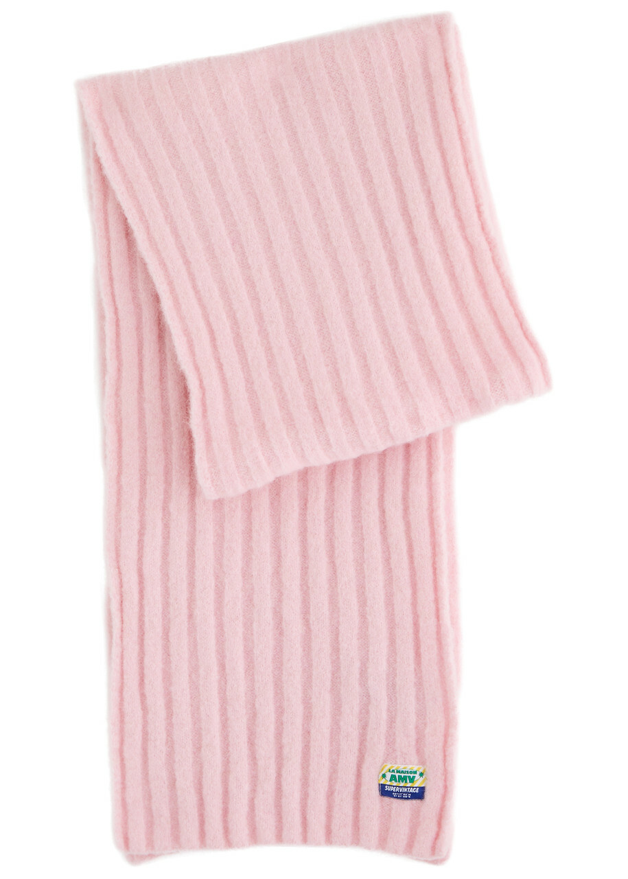 American Vintage Vitow Ribbed Alpaca-blend Scarf - Light Pink - One Size