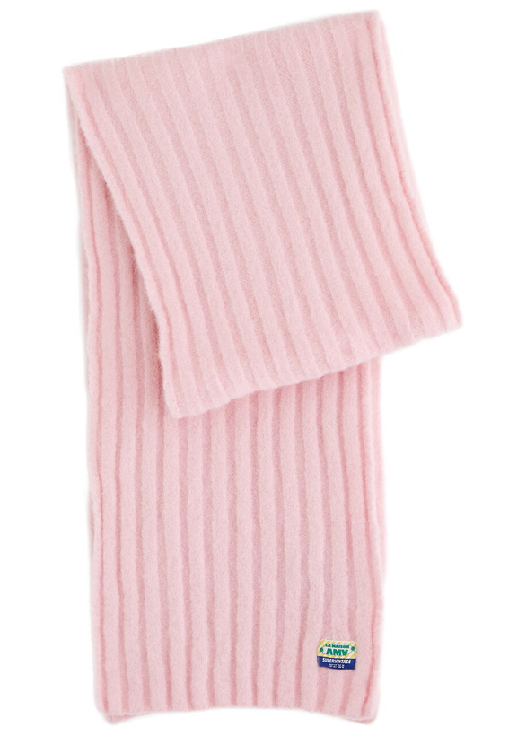 Photo: American Vintage Vitow Ribbed Alpaca-blend Scarf - Light Pink - One Size