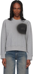 MM6 Maison Margiela Gray Spray Paint Sweatshirt