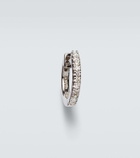 Mateo 14kt white gold single earring with diamonds