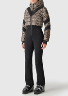 Mackage Satory Cheetah-print Bonded Fleece ski Suit Brown