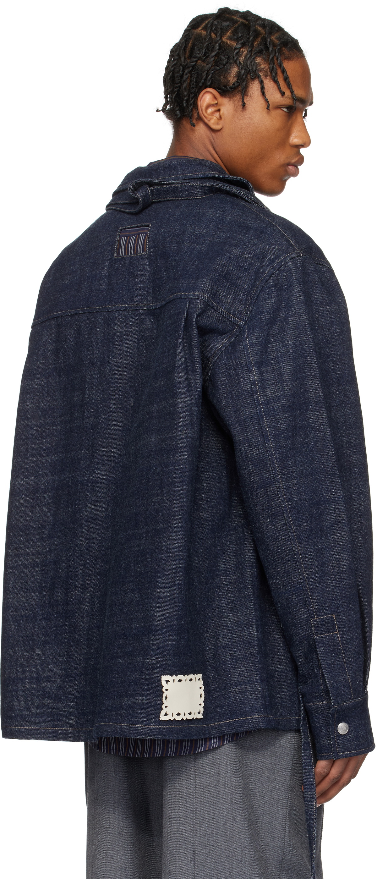 ジャケット・アウター nullus denim jacket NULLUS SSENSE Exclusive Blue Rope Selvedge Denim Jacket NULLUS