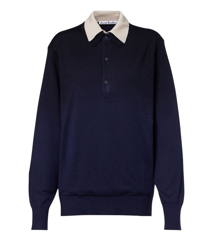 Photo: Acne Studios Silk, wool, and cashmere polo sweater