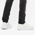 Alexander McQueen Men's Heel Tab Wedge Sole Sneakers in White