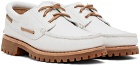 Timberland White Authentic Boat Shoes