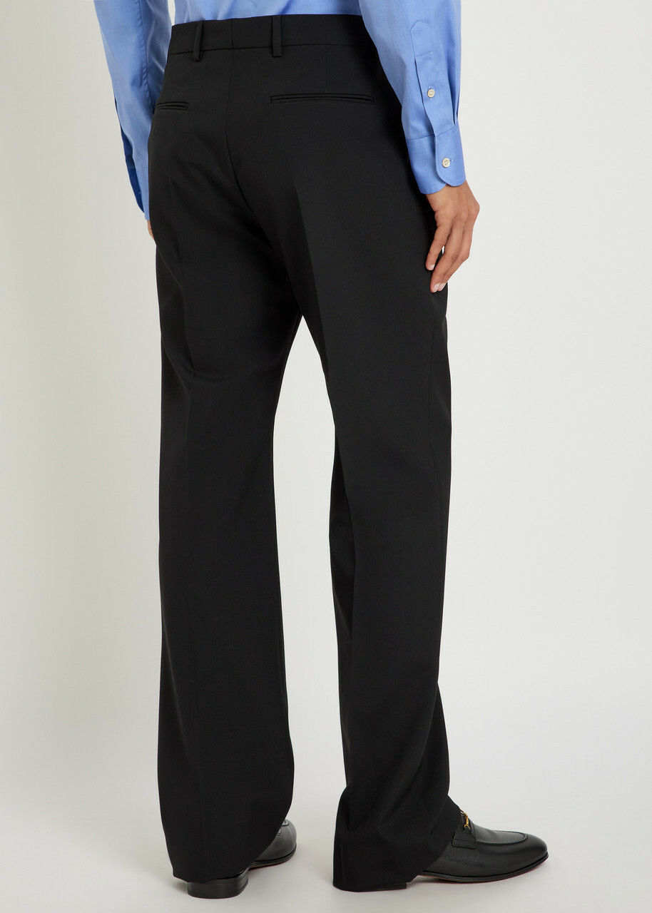 Valentino Garavani Straight-leg Wool Trousers Black