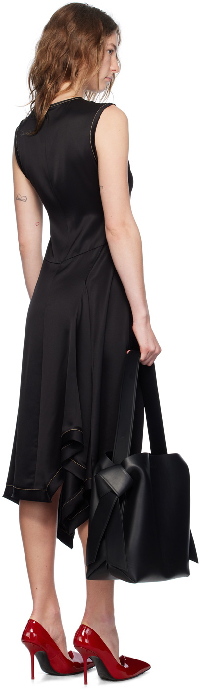 Acne Studios Black Raw Edge Midi Dress