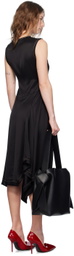 Acne Studios Black Raw Edge Midi Dress