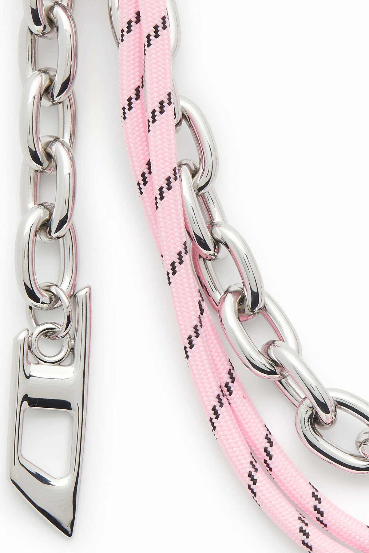 Diesel Metal charm with chain and rope detail - Charms and Keyrings Womens in Silver