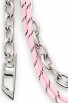 Diesel Metal charm with chain and rope detail - Charms and Keyrings Womens in Silver