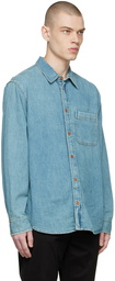 Nudie Jeans Blue Hebbe Denim Shirt