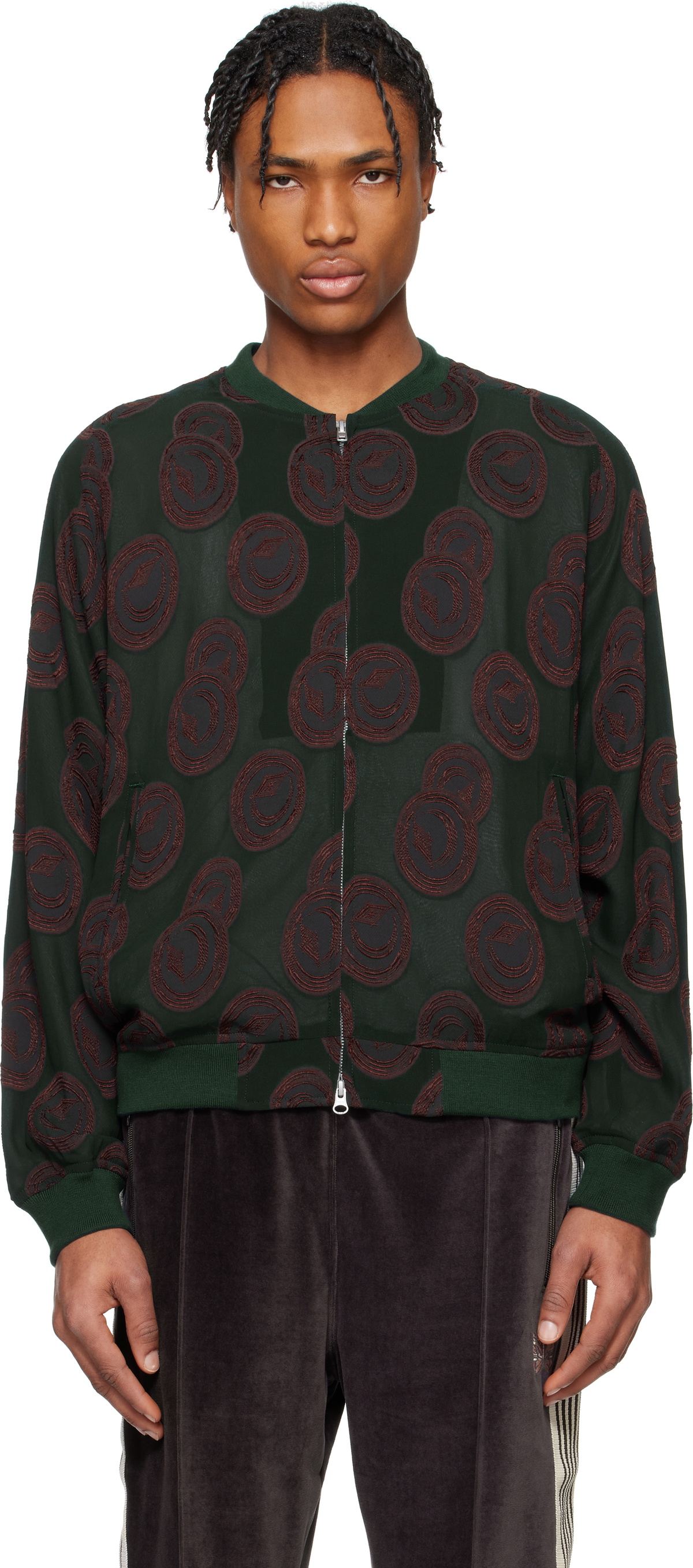 NEEDLES Black B.B. Bomber Jacket Needles