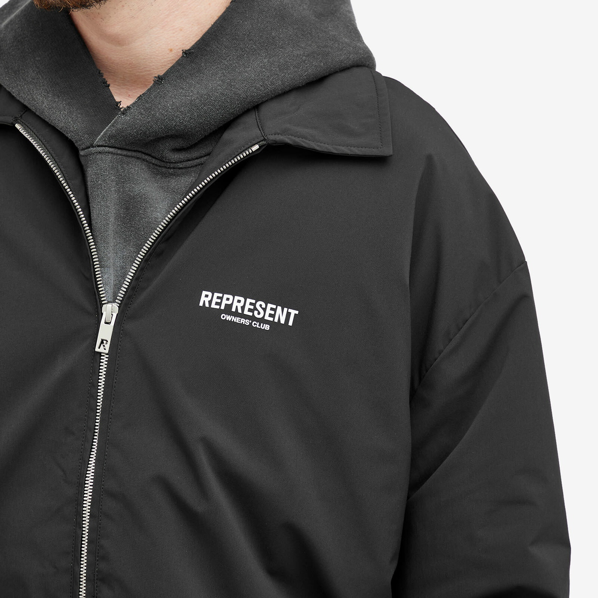 Represent Men's Owners Club Coach Jacket in Black Represent