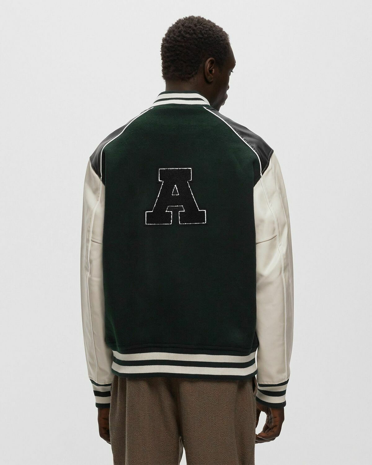 Axel Arigato Ivy Varsity Jacket Green White Mens College