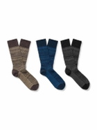 Missoni - Three-Pack Crochet-Knit Cotton-Blend Socks - Multi