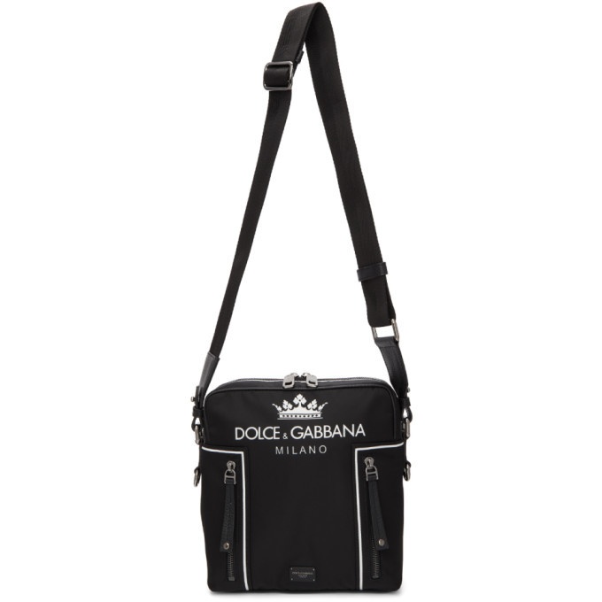 Photo: Dolce and Gabbana Black Logo Messenger Bag
