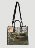 Camouflage Patchwork Tote Bag in Green