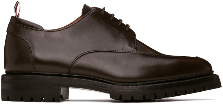 Photo: Thom Browne Brown Commando Sole Apron Stitch Derbys