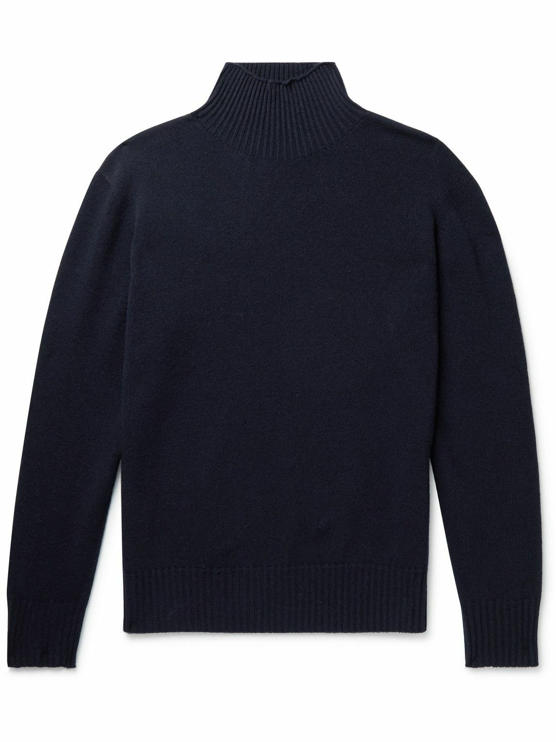 NN07 Clark Wool Mock-Neck Sweater Blue NN07