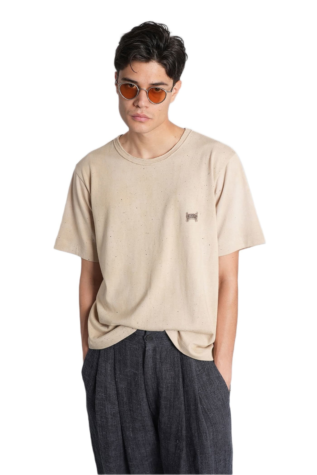 Ziggy Chen T-shirt In Beige Cotton