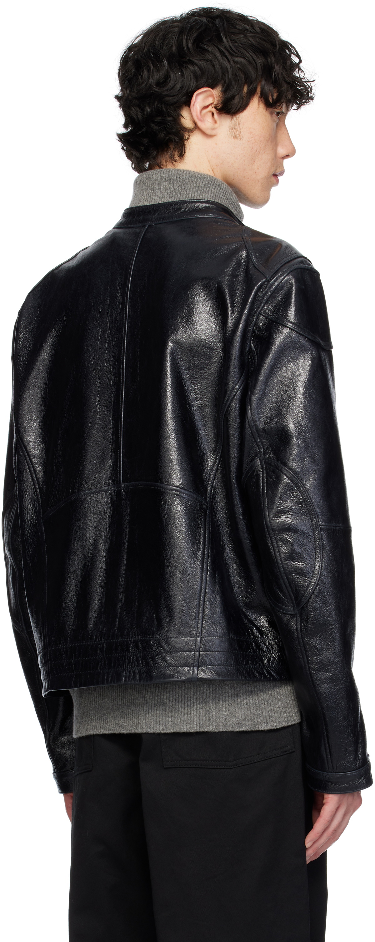 AFTER PRAY Black Mavericks Motorcycle Leather Jacket