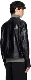 AFTER PRAY Black Mavericks Motorcycle Leather Jacket