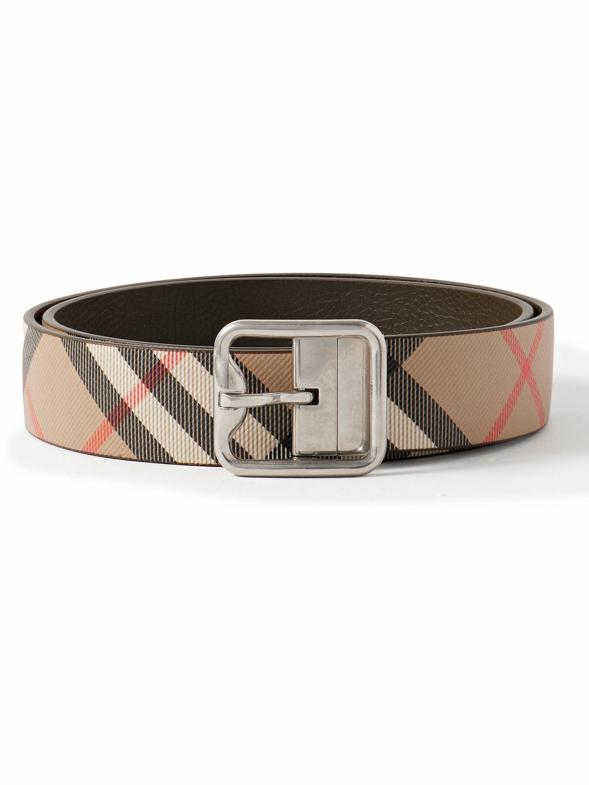 Burberry - 3.5cm Reversible Checked Coated-Canvas and Full  display picture 3