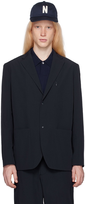 Photo: NORSE PROJECTS Navy Emil Blazer