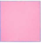 Lanvin - Polka-Dot Silk Pocket Square - Pink