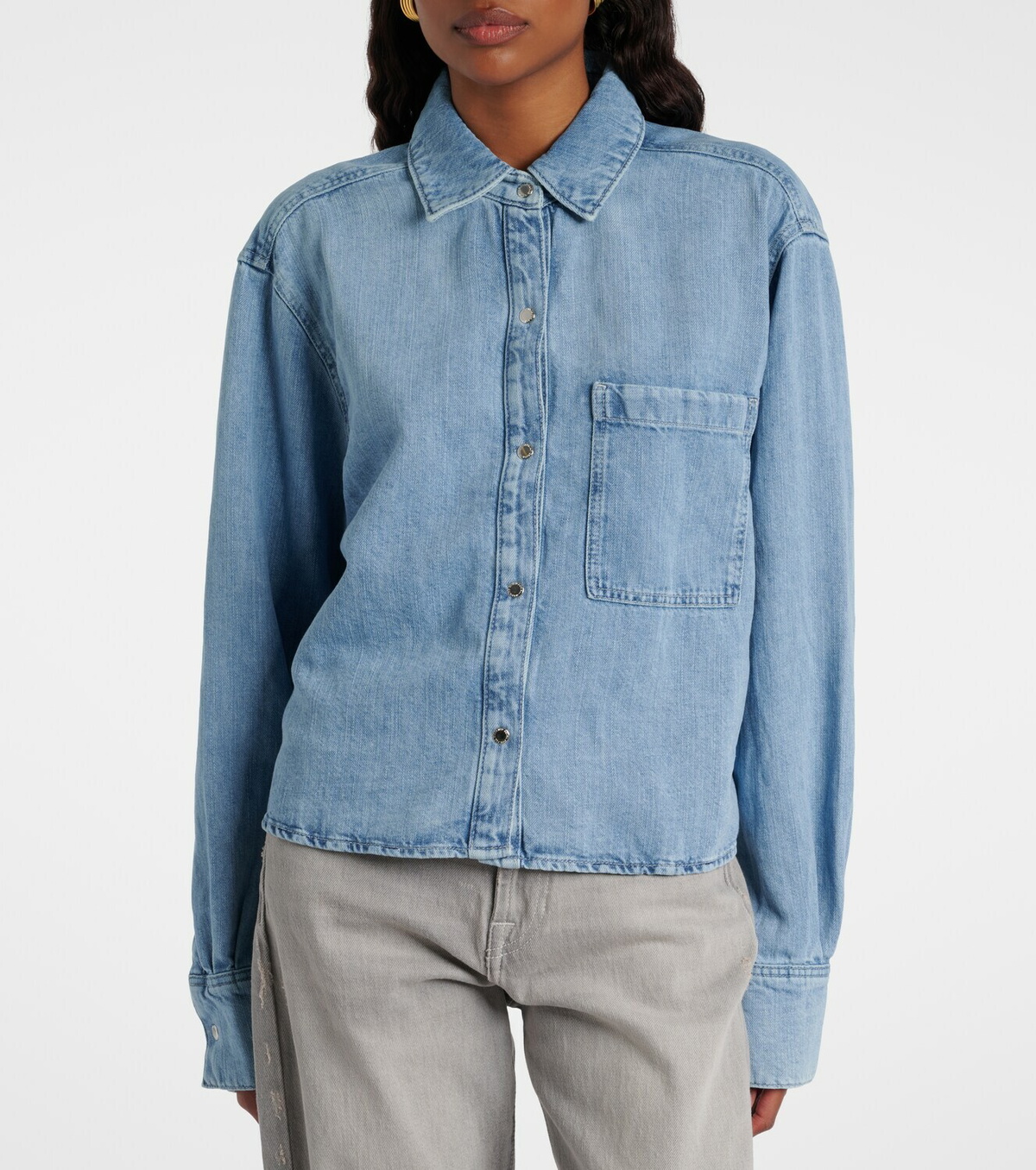 7 For All Mankind Ivy cotton and linen denim shirt