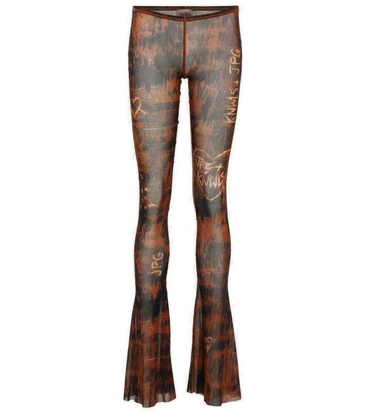 Photo: Jean Paul Gaultier x KNWLS printed jersey flared leggings