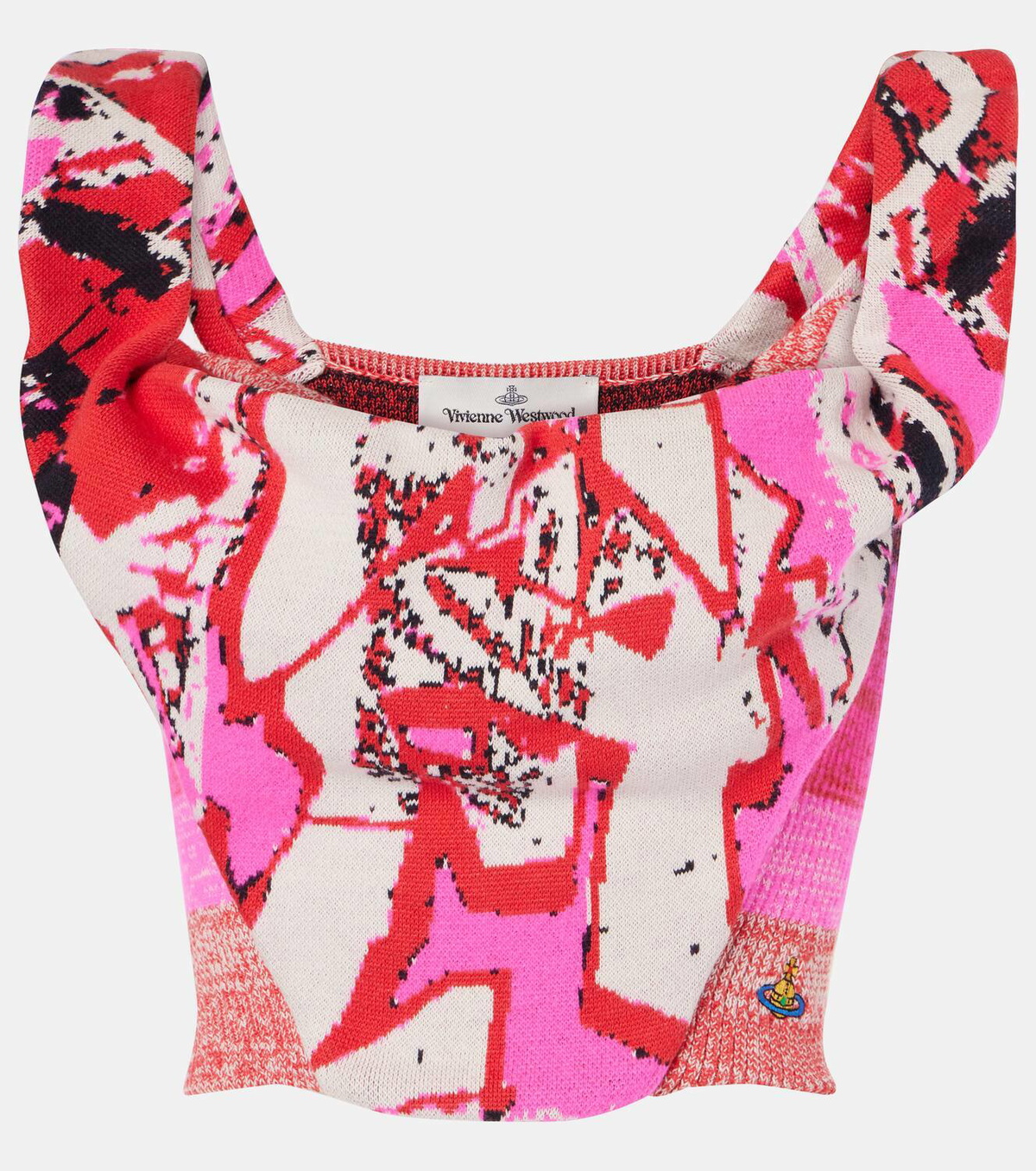 Vivienne Westwood Graffiti cotton-blend bustier top Vivienne