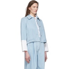 Loewe Blue Embroidered Cuffs Denim Jacket
