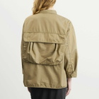 Beams Boy Women's Chambray Gabardine Short Fishing Jacket in Beige 